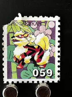 Arcanine Pokemon Stamp Shogakukan Japanese Nintendo Rare Japan Card Very Rare - Image 1