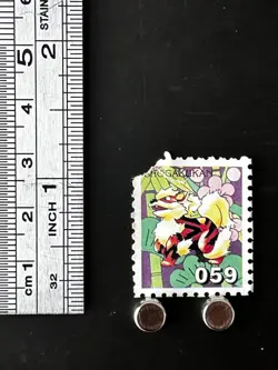Arcanine Pokemon Stamp Shogakukan Japanese Nintendo Rare Japan Card Very Rare - Image 2