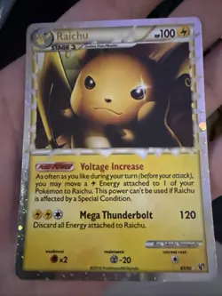 RAICHU PRIME 83/90 HGSS: Undaunted HOLO RARE Pokemon TCG card NM - Image 1
