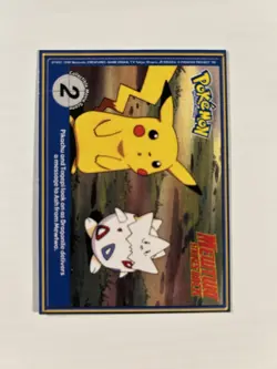 Pikachu 1999 Original 151 Pokemon Burger King PokeTrivia Trading Card #25 NM - Image 2