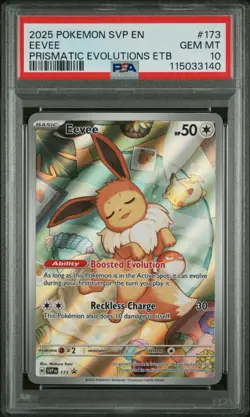 Eevee 173 Sv: Scarlet & Violet Black Star Promo ETB Cards Holo PSA 10 Gem Mint - Image 1