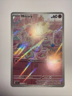 Pokemon Milcery TCG Card 152/142SV07: Stellar Crown Holo Illustration Rare Nm - Image 1