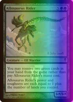 MTG Magic the Gathering Allosaurus Rider (101/2) Coldsnap Promos LP FOIL - Image 1