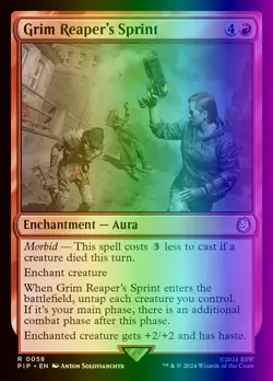 MTG Magic the Gathering Grim Reaper's Sprint (58/1189) Fallout LP FOIL - Image 1