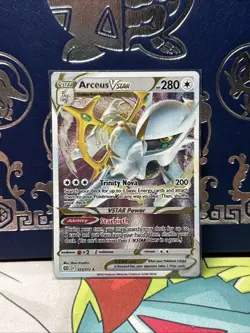 Pokemon TCG Arceus VSTAR Holo Ultra Rare Metal Promo Card 123/172 - Image 1