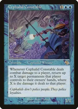 MTG Magic the Gathering Cephalid Constable (35/143) Judgment HP - Image 1