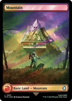 Mountain SURGE FOIL - 0851 - Fallout PIP MTG - Image 1
