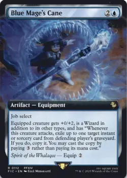 MTG Blue Mage's Cane (Extended Art) Normal NM Commander: FINAL FANTASY Magic 112 - Image 1