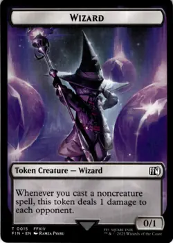 MTG Bird (0017) // Wizard (0015) Double-Sided Token Normal NM FINAL FANTASY Magi - Image 2