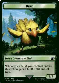 MTG Bird (0016) // Wizard (0014) Double-Sided Token Normal NM FINAL FANTASY Magi - Image 1