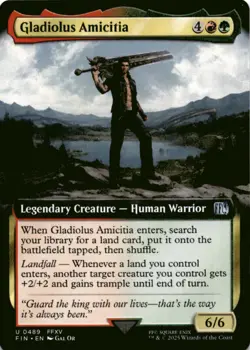 MTG Gladiolus Amicitia (Extended Art) Normal NM FINAL FANTASY Magic 489 - Image 1