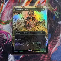 Llanowar Elves ✨ Borderless FOIL ✨ MTG (0012) Encyclopedia Secret Lair - Image 1
