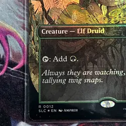 Llanowar Elves ✨ Borderless FOIL ✨ MTG (0012) Encyclopedia Secret Lair - Image 5