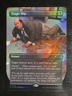 MTG The Office Tragic Slip Kevin Borderless Dwight’s Destiny Secret Lair Foil - Image 1