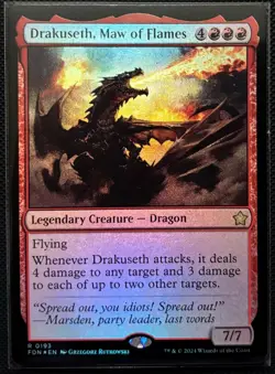 MTG Foundations Drakuseth, Maw of Flames Foil (Rare) - Image 1