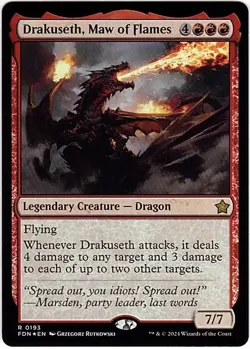 MTG Foundations Drakuseth, Maw of Flames Foil (Rare) - Image 2