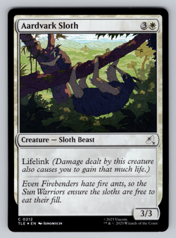 Aardvark Sloth FOIL - MTG Avatar: The Last Airbender TLE - Image 1