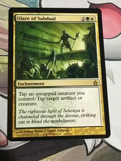C6175 MAGIC MTG RAVNICA: CITY OF GUILDS GLARE OF SUBDUAL #207 LP RARE - Image 1