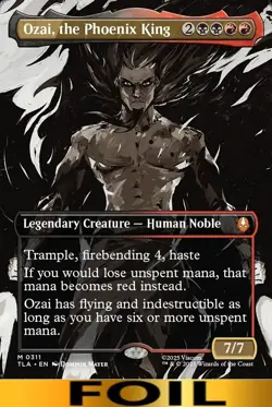 1x - Ozai, the Phoenix King - FOIL BORDERLESS #311 - Avatar: The Last Airbender - Image 1