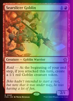 MTG Magic the Gathering Searslicer Goblin (93/789) Foundations NM FOIL - Image 1