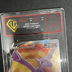 Pokemon TCG Aerodactyl v Lost Origin 179/196 Full Art ERROR- 10s except Mis cut - Image 2