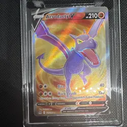 Pokemon TCG Aerodactyl v Lost Origin 179/196 Full Art ERROR- 10s except Mis cut - Image 4