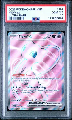 2023 POKEMON MEW EN-151 ULTRA RARE #193 MEW EX PSA 10 - Image 1
