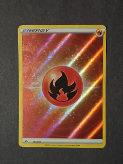 Pokemon TCG Fire Energy (Texture Full Art) Crown Zenith 153/159 Holo Ultra Rare - Image 1