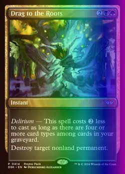 MTG Drag to the Roots (414/499) Duskmourn House of Horror LP FOIL - Image 1