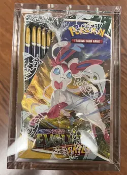 Pokemon Evolving Skies Booster Box Sword & Shield FACTORY SEALED in acrylic case - Image 2