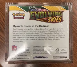 Pokemon Evolving Skies Booster Box Sword & Shield FACTORY SEALED in acrylic case - Image 5