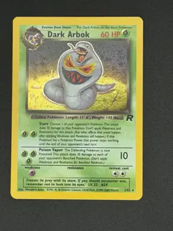 Pokemon TCG Team Rocket Dark Arbok Unlimited Holo Rare 2/82 - NM - Image 1