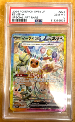 2024 Pokemon Japanese Eevee EX SAR SV8a 223 Terastal Fest PSA 10 GEM MINT - Image 1