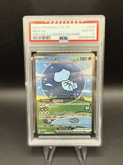 Pokemon Mew EX Bubble Mew PSA 10 Gem Mint 232/091 Sir SV Paldean Fates English - Image 1