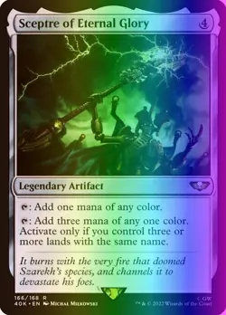 MTG Sceptre of Eternal Glory (166u/658) Warhammer 40,000 LP FOIL- SURGE - Image 1