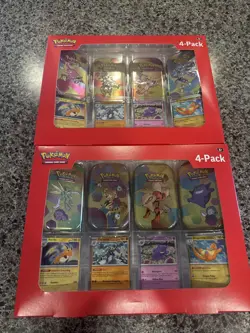 Pokemon TCG Scarlet & Violet 151 Mini Tin 4-Pack Lot 2 Sam’s Club Sealed - Image 1