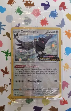 Pokemon Corviknight 156/189 Darkness Ablaze Stamped Sealed Promo Euro Exclusive - Image 1
