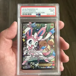 2016 POKEMON XY GENERATIONS RADIANT COLLECTION #RC32 FULL ART/SYLVEON EX PSA 9 - Image 1