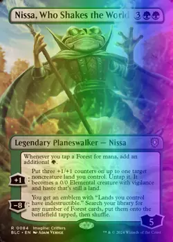 MTG Nissa, Who Shakes the World (84/401) Bloomburrow Commander LP FOIL - Image 1