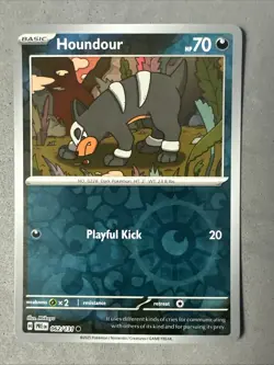 Pokemon TCG * SV Prismatic Evolutions * 62/131 Houndour REVERSE HOLO * FRESH PK - Image 1