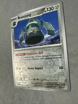 Pokemon TCG * SV Prismatic Evolutions * 67/131 Bronzong U REVERSE HOLO* FRESH PK - Image 2