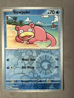 Pokemon TCG * SV Prismatic Evolutions * 18/131 Slowpoke C REVERSE HOLO* FRESH PK - Image 1