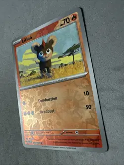 Pokemon TCG * SV Prismatic Evolutions * 015/131 Litleo C REVERSE HOLO * FRESH PK - Image 2