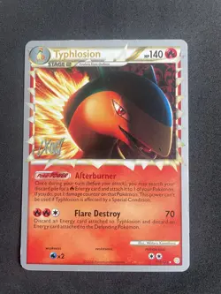 Pokemon TCG Typhlosion Prime Non-Holo 110/123 World Championships 2011 HGSS LP - Image 1