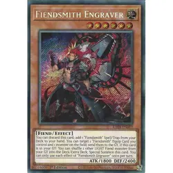 Yugioh Fiendsmith Engraver RA04-EN049 Secret Rare 1st Edition - Image 1
