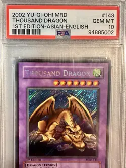 PSA 10 YuGiOh Thousand Dragon First Edition Secret Rare Asian English MRD-143 - Image 2