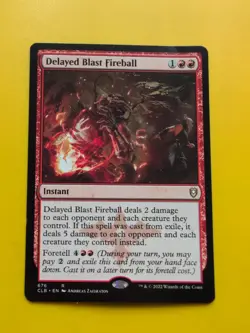 Delayed Blast Fireball. Rare Instant CLB MTG Card. Slight Crease As Shown - Image 1