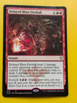Delayed Blast Fireball. Rare Instant CLB MTG Card. Slight Crease As Shown - Image 2