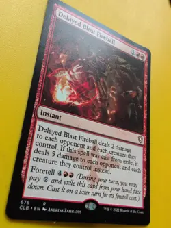 Delayed Blast Fireball. Rare Instant CLB MTG Card. Slight Crease As Shown - Image 3