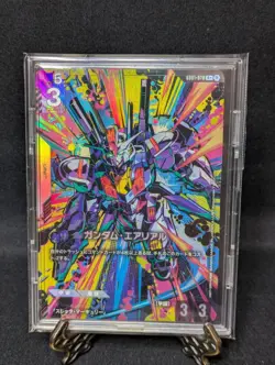 Bandai Gundam Card Game Gundam Aerial Rebuild Parallel R+ GD01-070 Limited - Image 1